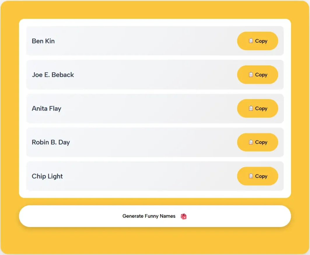 funny names screenshot