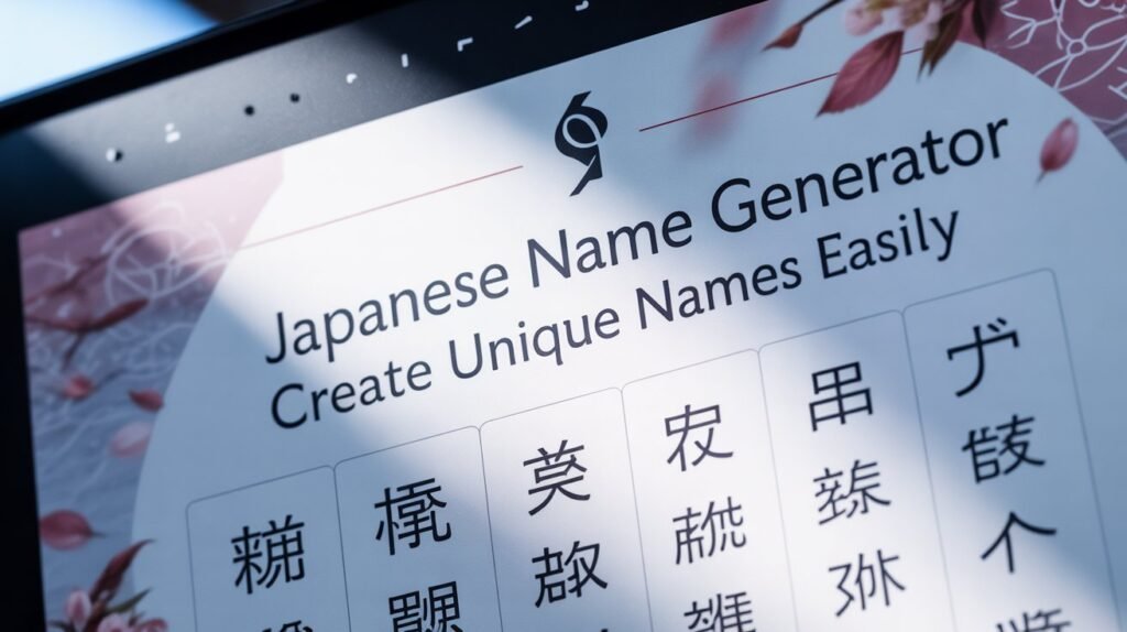 Japanese Name Generator: Create Unique Names Easily