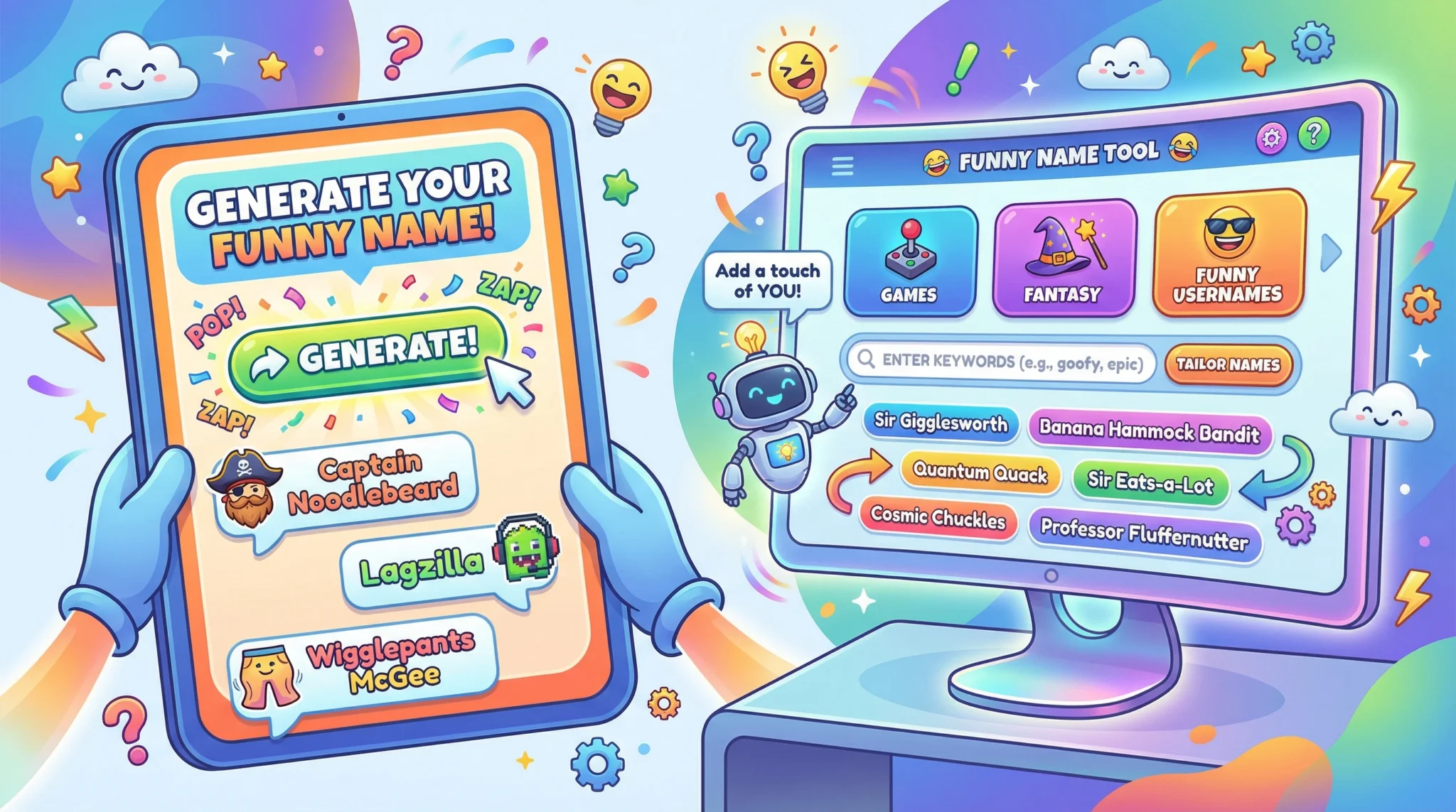 Funny Names Generator | Create Random Funny Names Free!